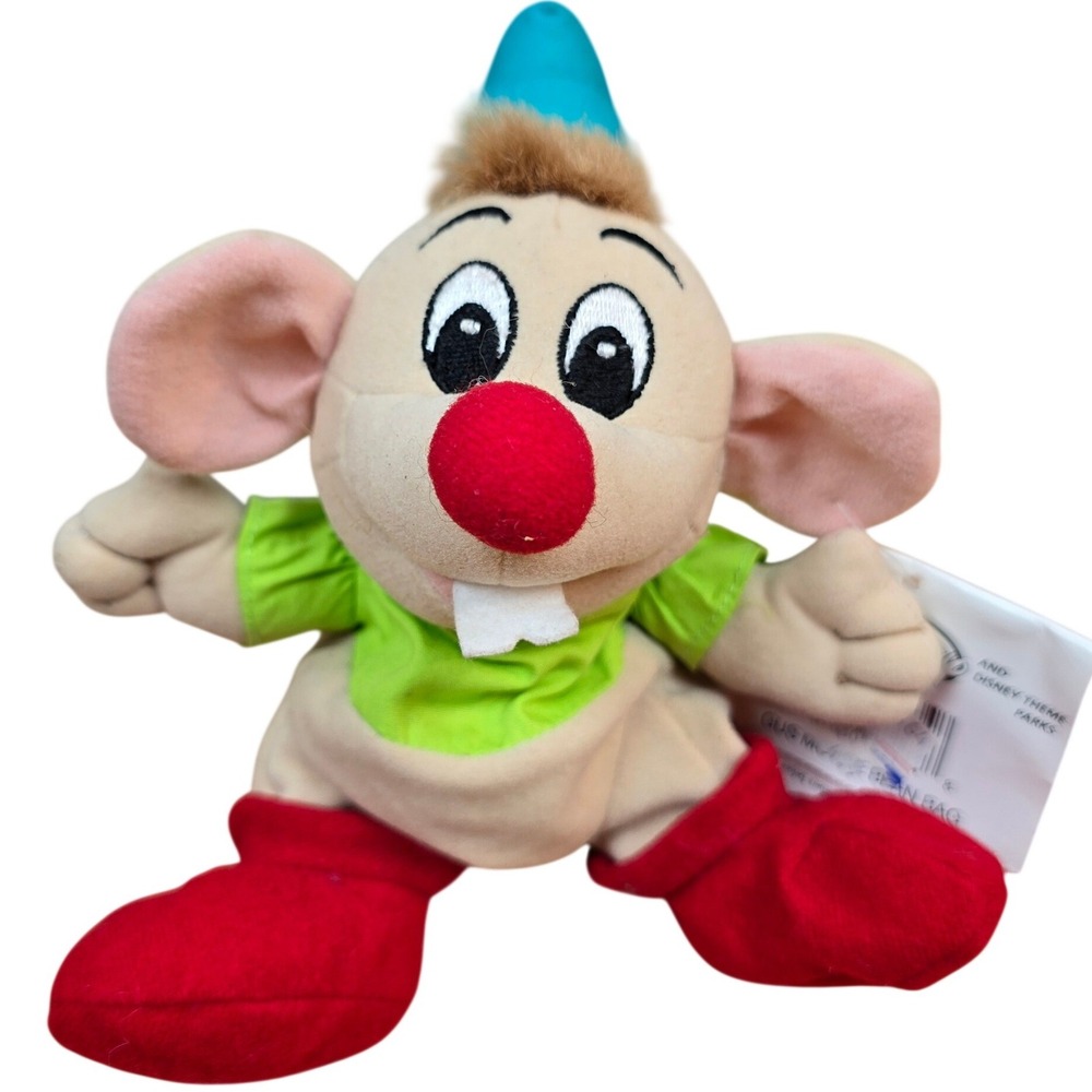 The Disney Store Gus The Mouse From Cinderella 7.5" Bean Bag Plush W/ Tags VTG
